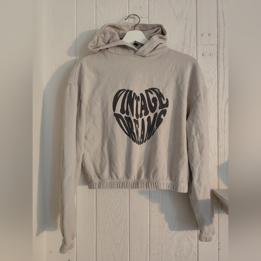 4/$50⭐️Harlow cream color long sleeve hoodie size XS
